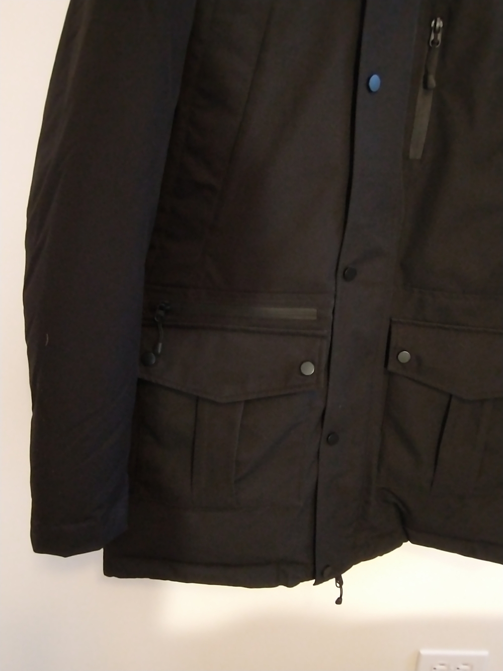 Goodfellow & Co Selby Black Arctic Parka with Faux-Fur Trimmed Hood Mens L - Picture 3 of 14